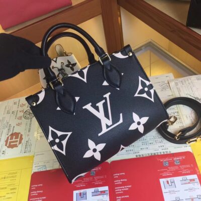 Replica Louis Vuitton Onthego Pm M45659 Black/White/Beige